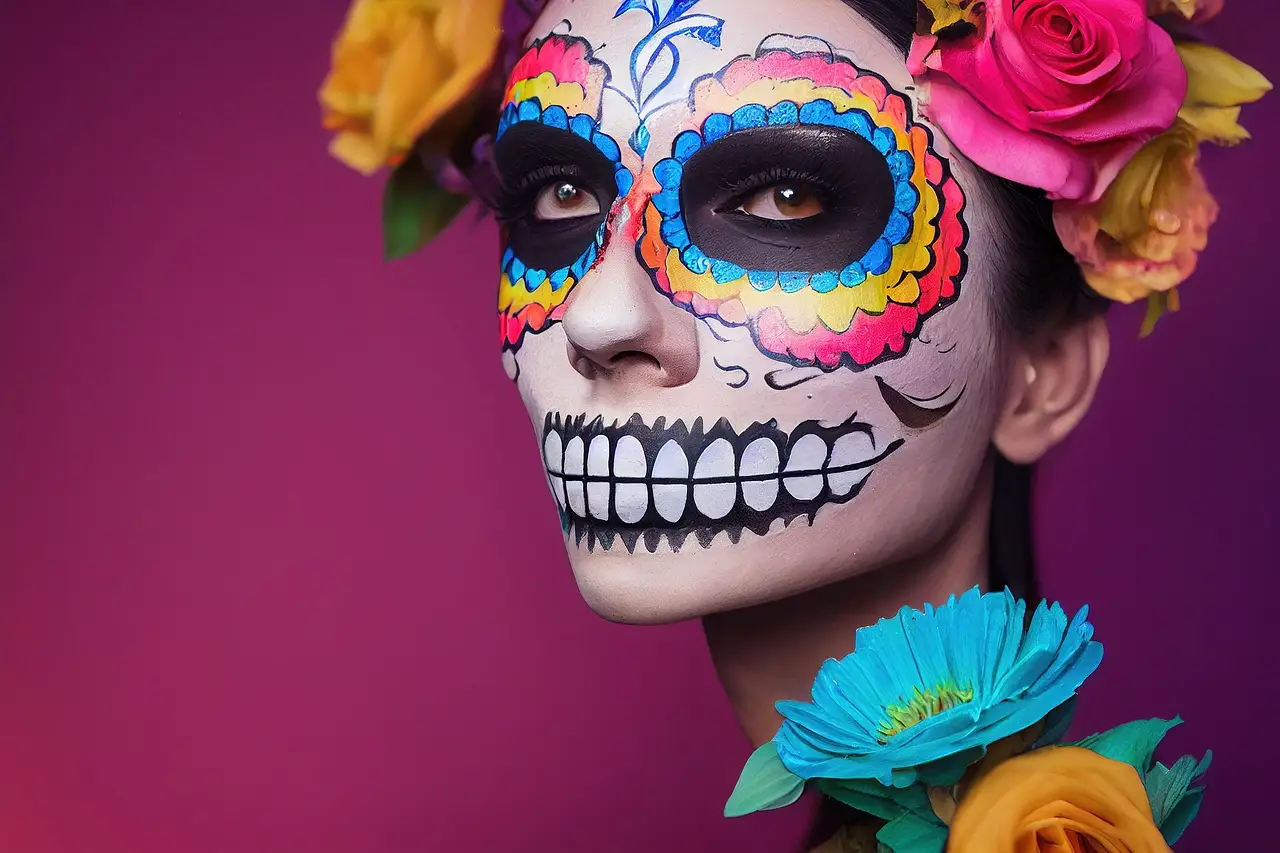Eva Longoria Honors Her Culture in Embellished Calavera Makeup at Día de Muertos Gala